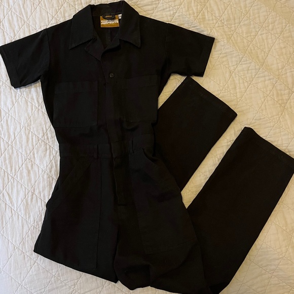 BBP Basic Black Short Sleeve Jumpsuit - Picture 2 of 4